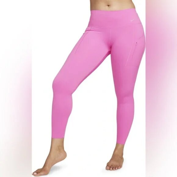 NWT Nike InfinaLock Firm Support High-Waisted 7/8 Pink Leggings - Picture 7 of 7